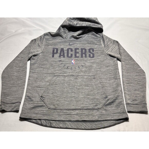 Indiana Pacers Nike Hoodie Mens Large Gray NBA Basketball Dri-FIT Pullover Team - Picture 1 of 10
